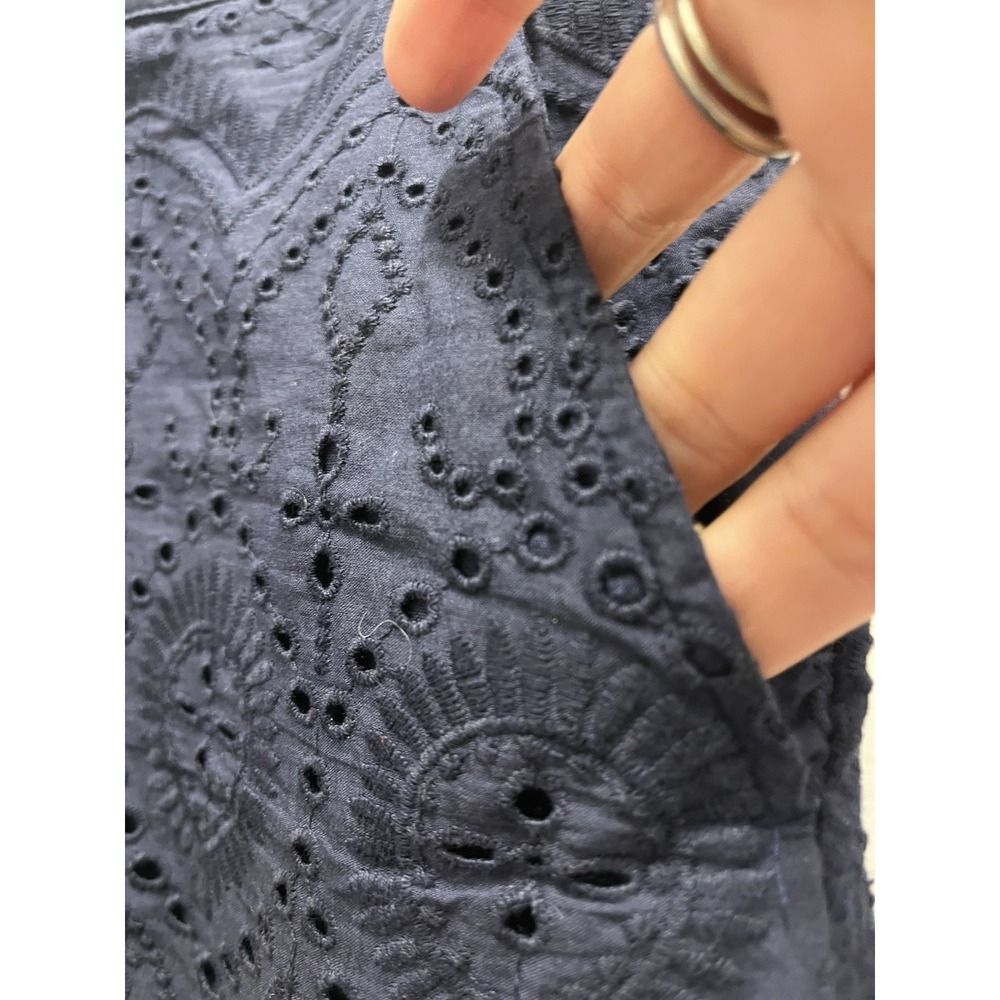Ann Taylor Navy Eyelet Scalloped Skort - Picture 3 of 5